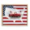 Stupell Industries Farmhouse American Flag Floater Framed Art